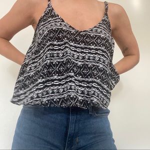 Pacsun LA Hearts Cropped Tribal Print Tank